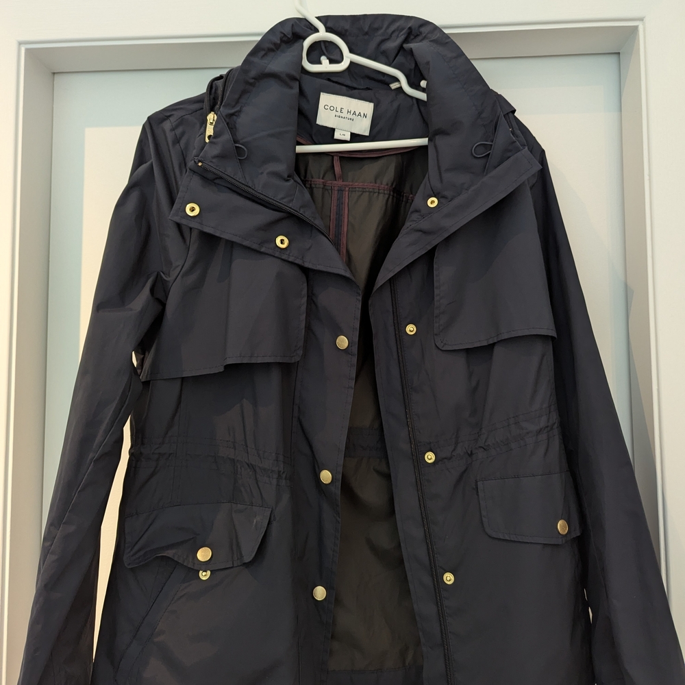 Cole Haan Women's Navy Rain Jacket